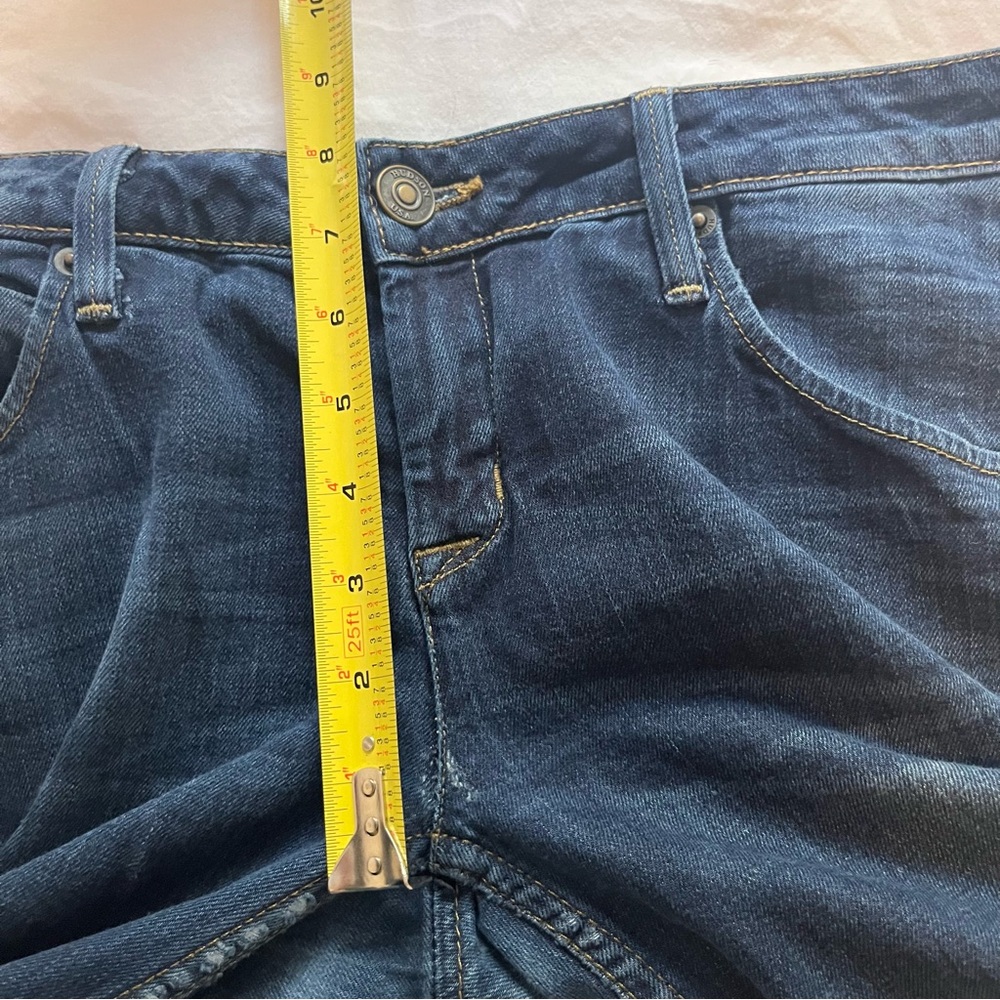 Hudson Jeans Dark Wash Whisker Fade Triangle Flap Pockets Size 28 - Picture 13 of 14